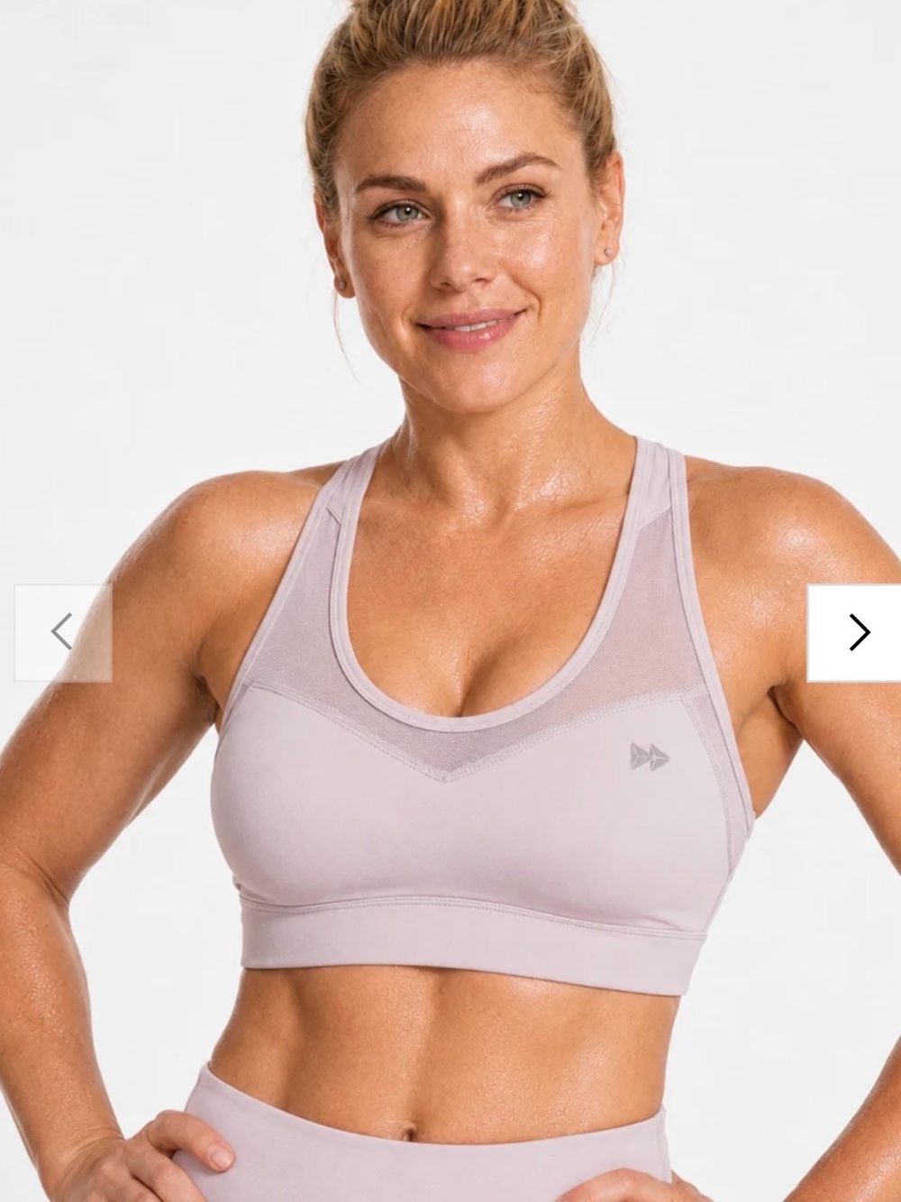 Shift™ Racerback Breathable Full-Coverage Running Bra Light Purple